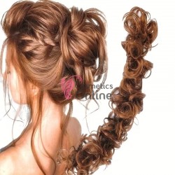 Coc modern din par artificial cu elastic de M336230 Saten Mediu Mixt